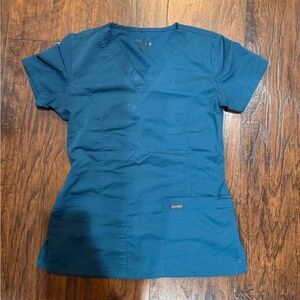 Cherokee Women's Teal Short Sleeve Scrub Top